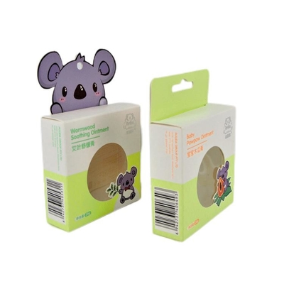 Folded Box With Window , Health care packaging box With Paper Hangtag OEM ODM