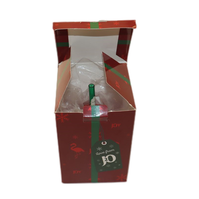 Red Bauble Box Packaging , custom printed paper boxess, Christmas gift box 350 C1S Material
