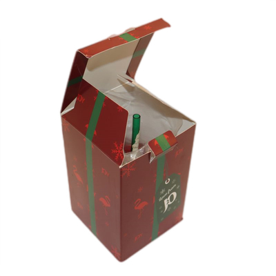 Red Bauble Box Packaging , custom printed paper boxess, Christmas gift box 350 C1S Material